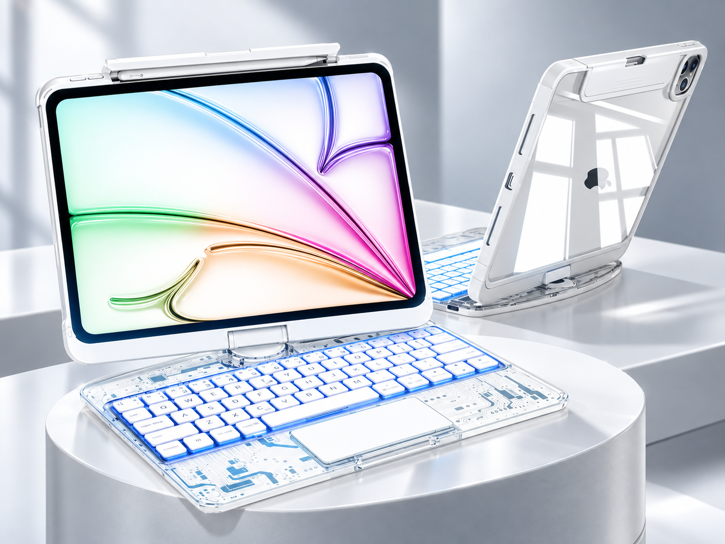 360 degree rotating tablet keyboard case for work study and entertainment