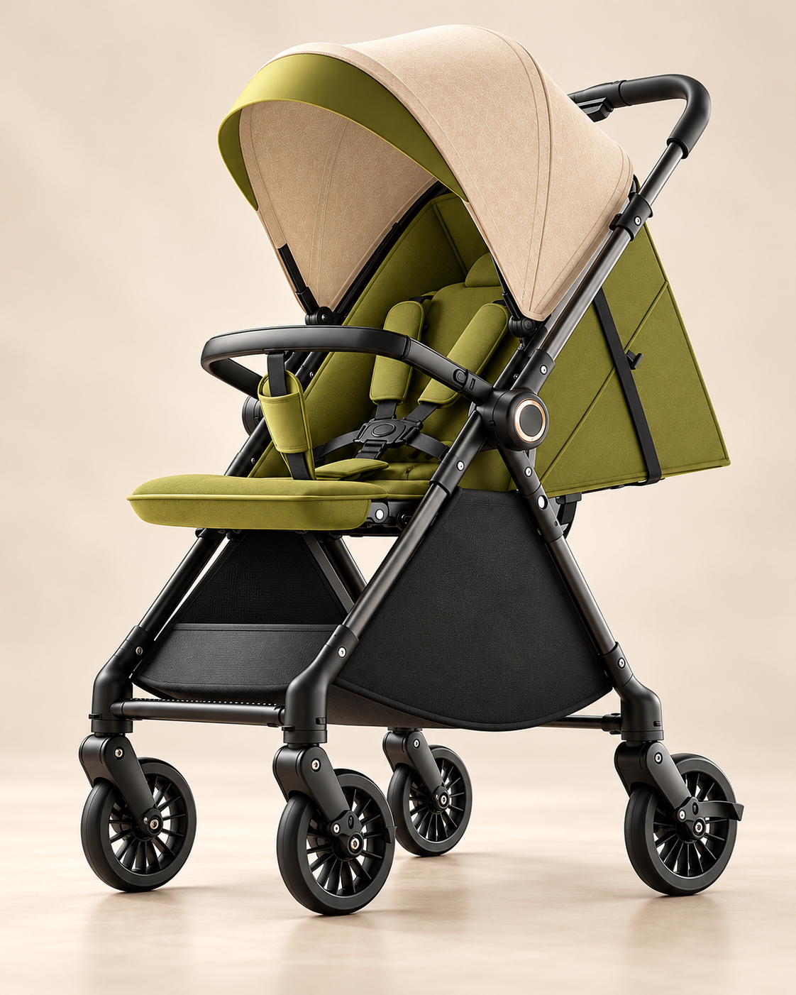 Olive Green baby stroller