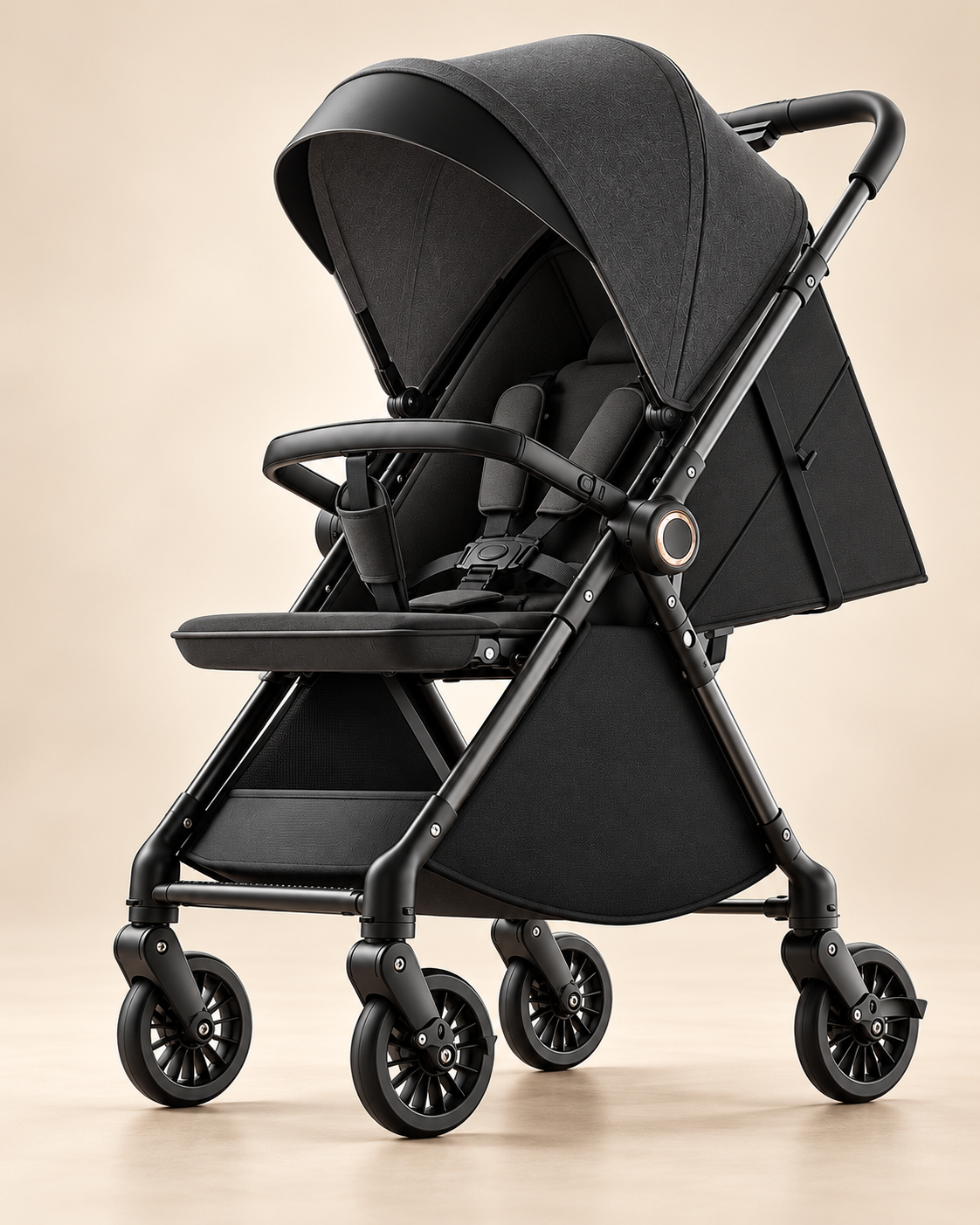 Obsidian Black baby stroller