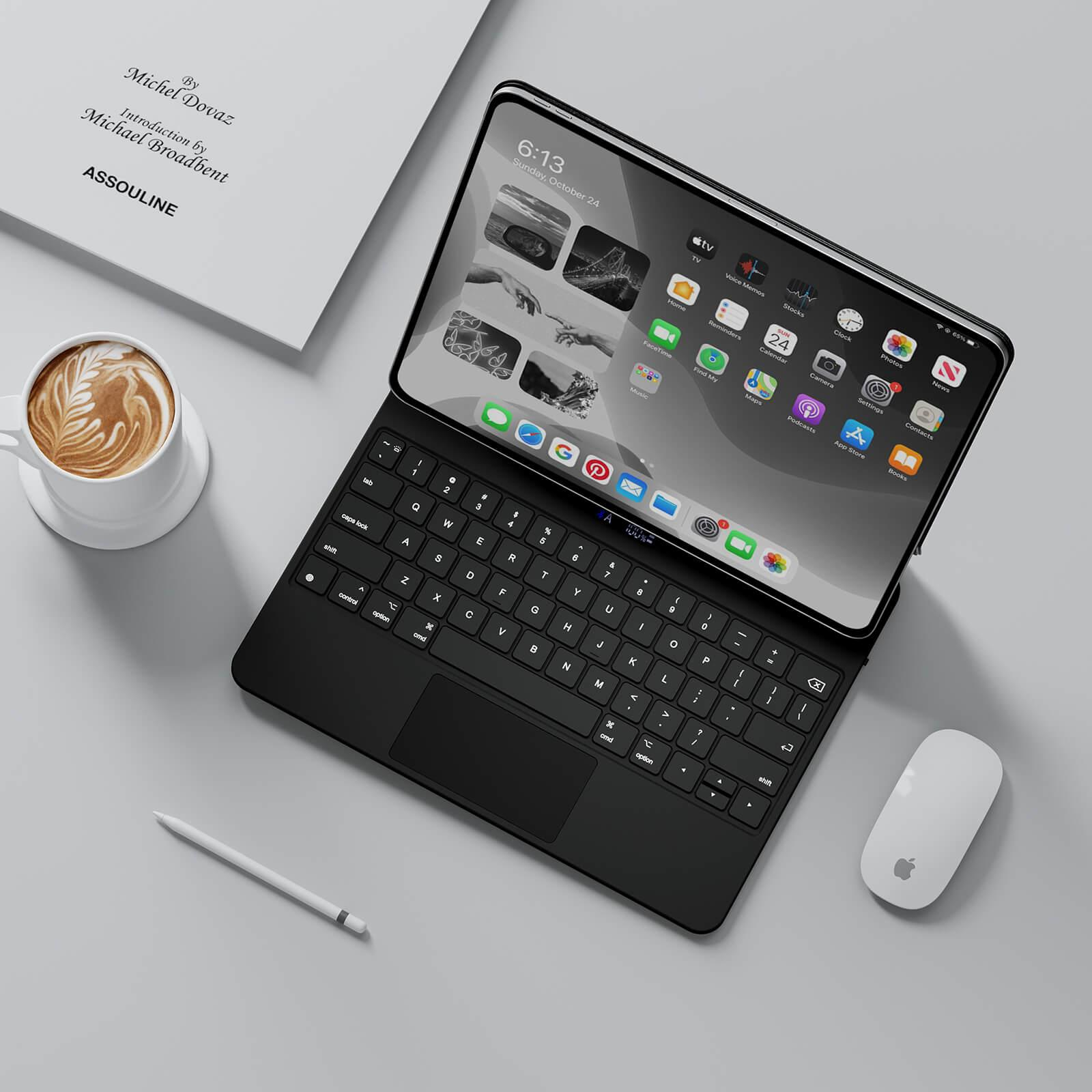 Direct Connect iPad Keyboard Case workspace setup