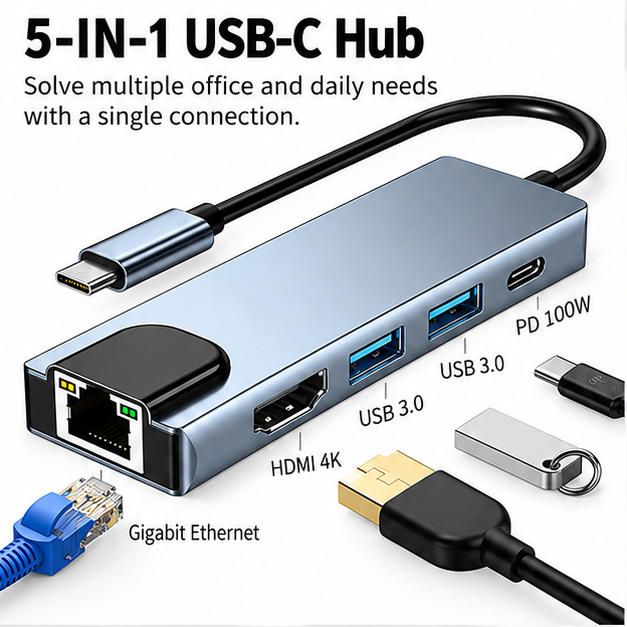 Basic 5-IN-1 USB-C Hub