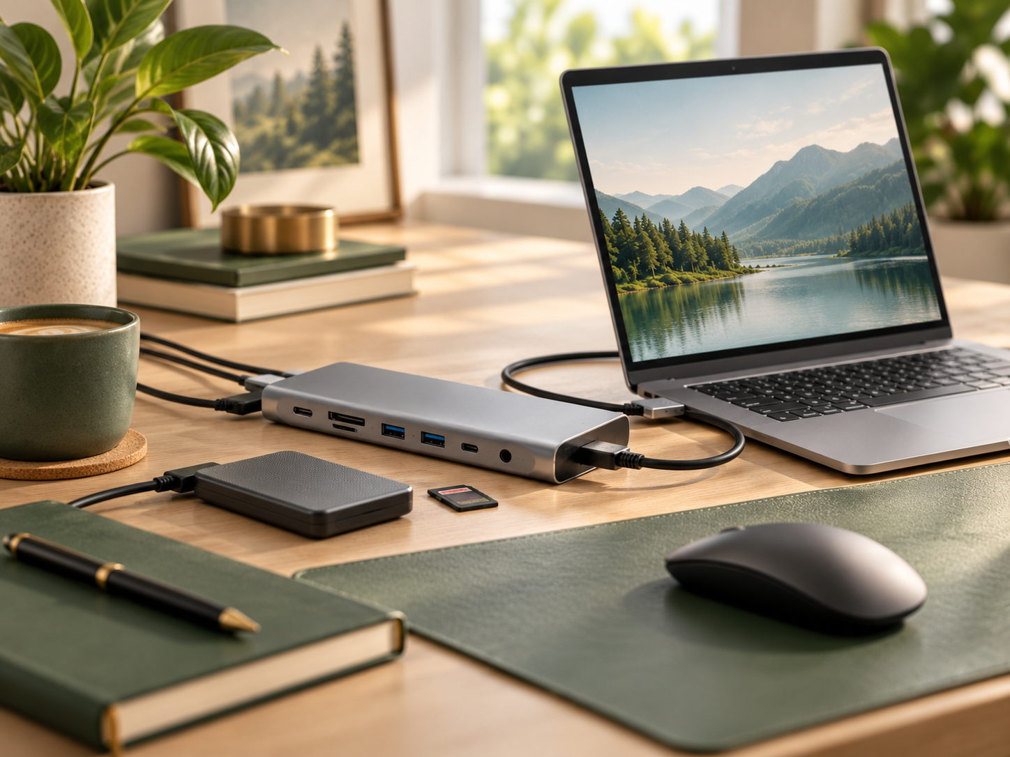 USB-C hub home workspace
