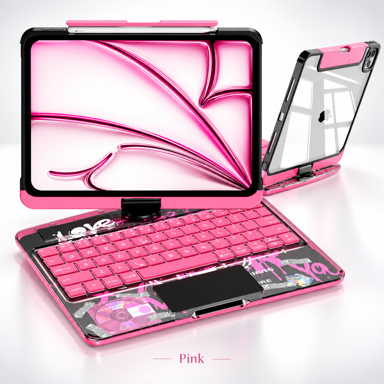 360 degree rotating keyboard case