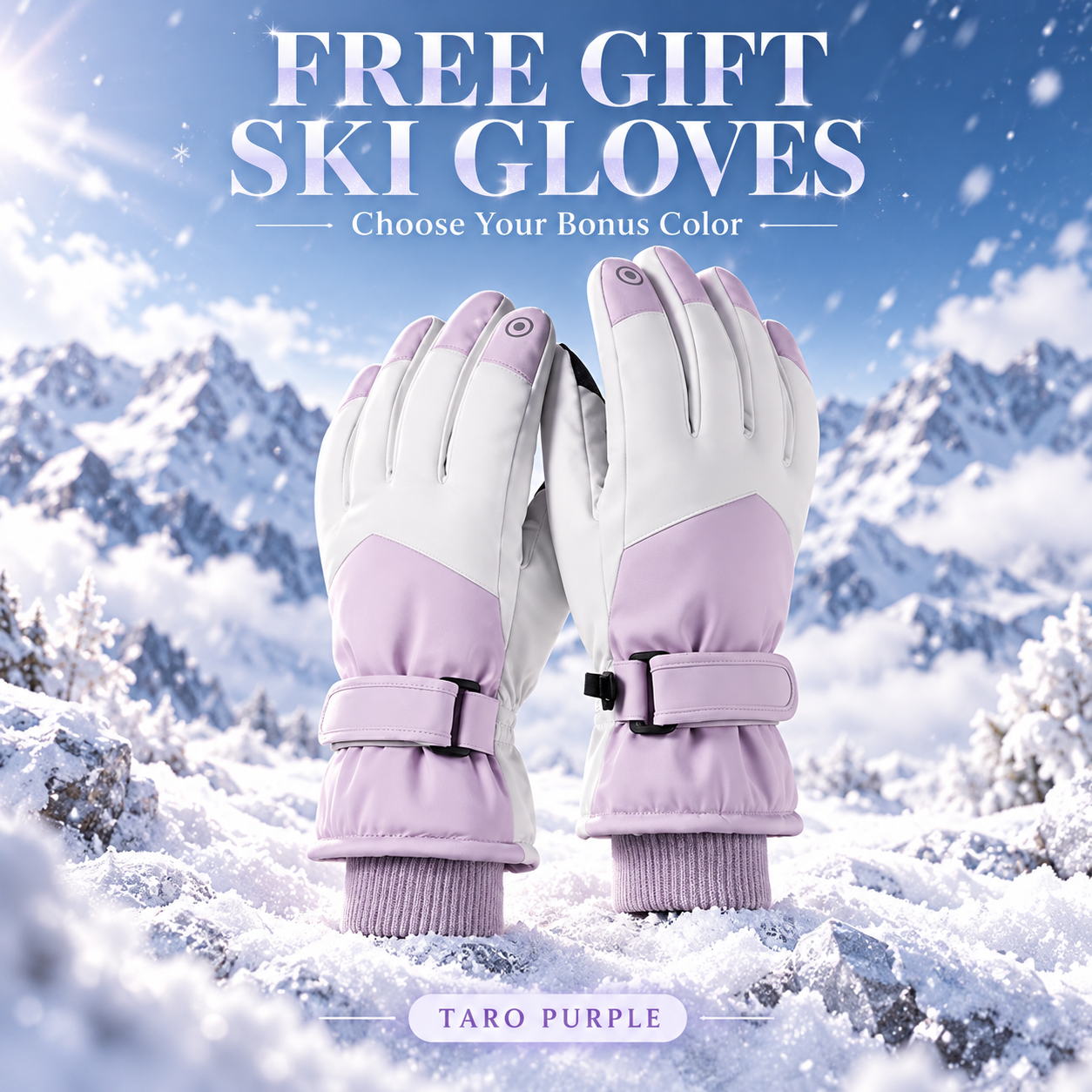 Taro Purple ski gloves