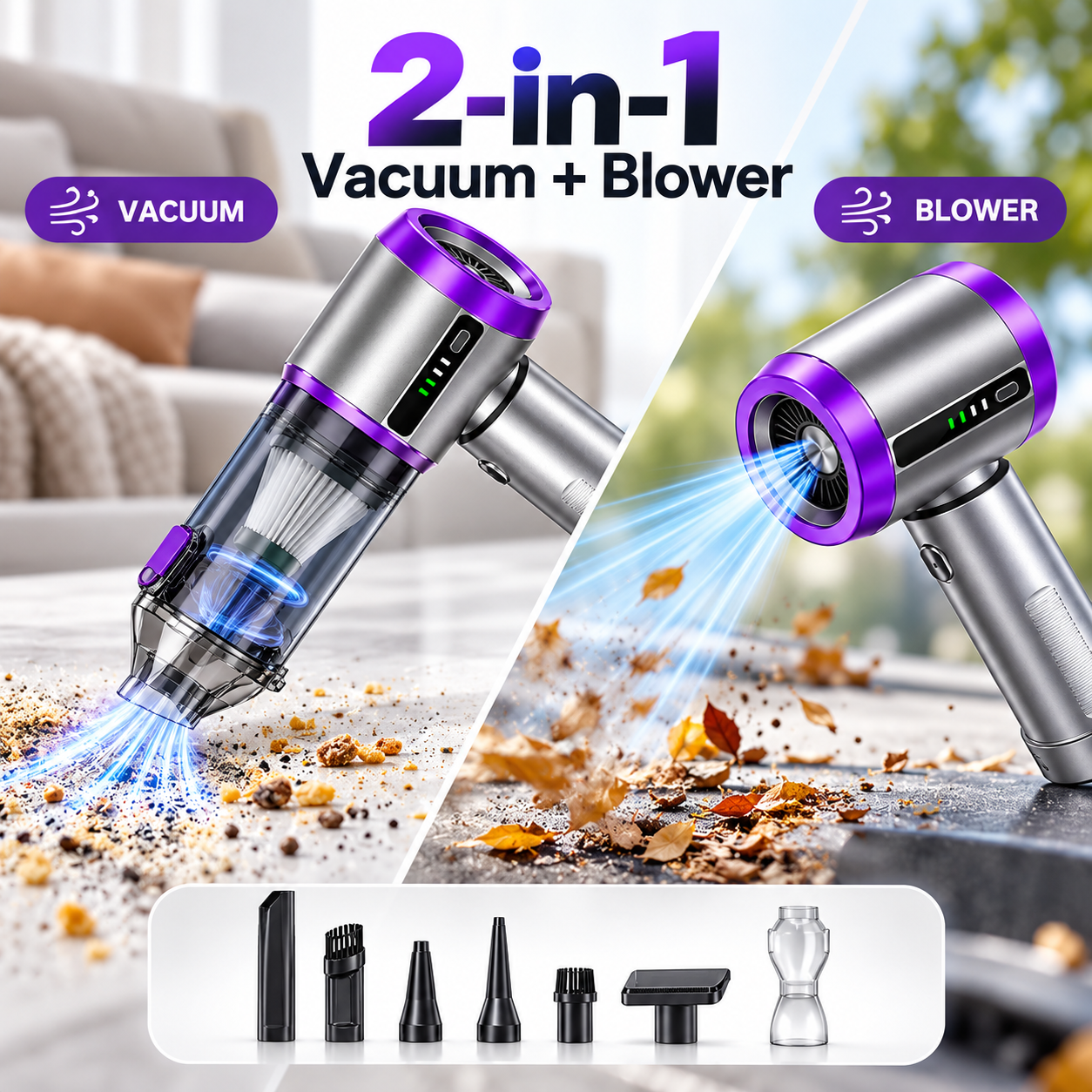Cordless 2-in-1 Vacuum & Air Blower - Image 2