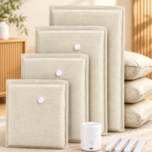 Reusable Vacuum Storage Bags with Portable Electric Pump