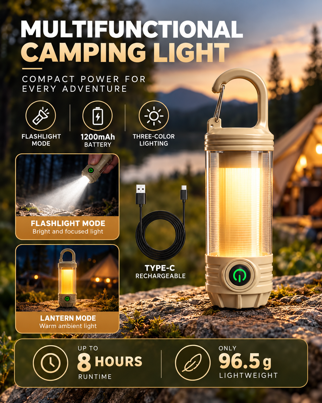 Mini Camping Light Sand