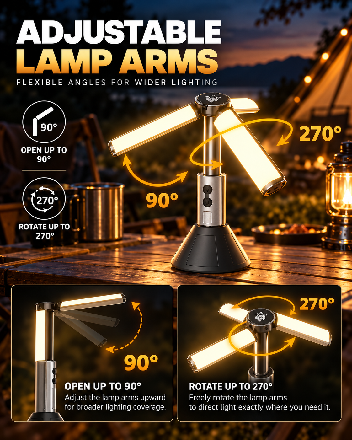 ZENVORIGOODS Multifunction Telescopic Camping Light - Image 2