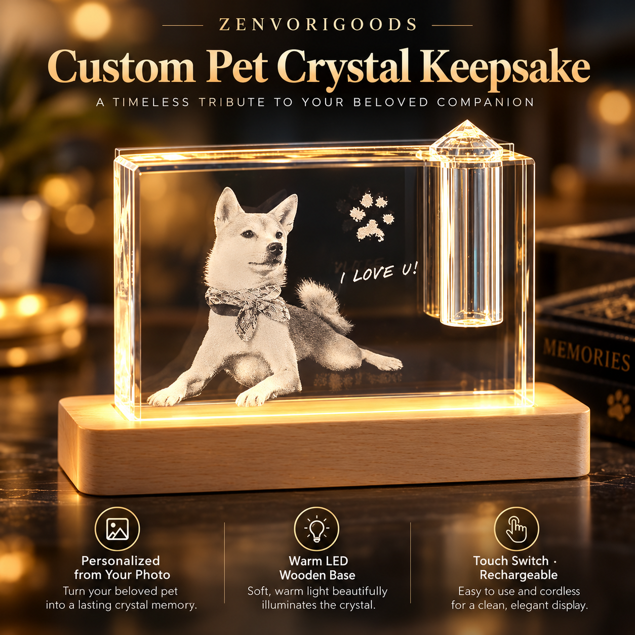 Personalized Pet Crystal Keepsake - Image 4