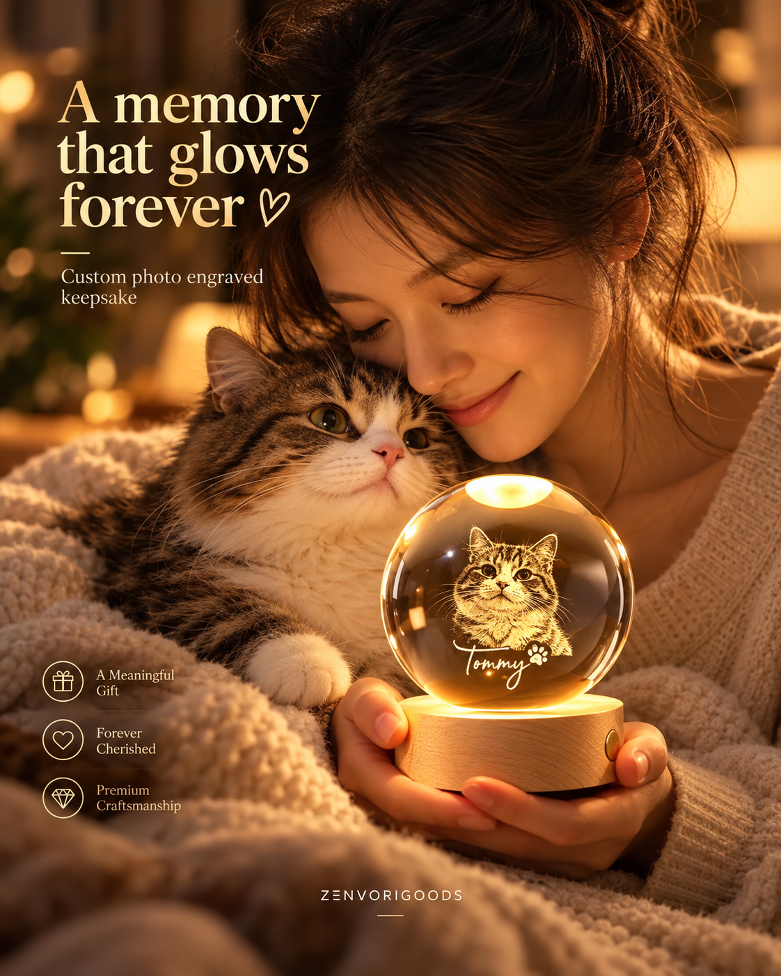 Personalized Pet Crystal Keepsake - Image 2