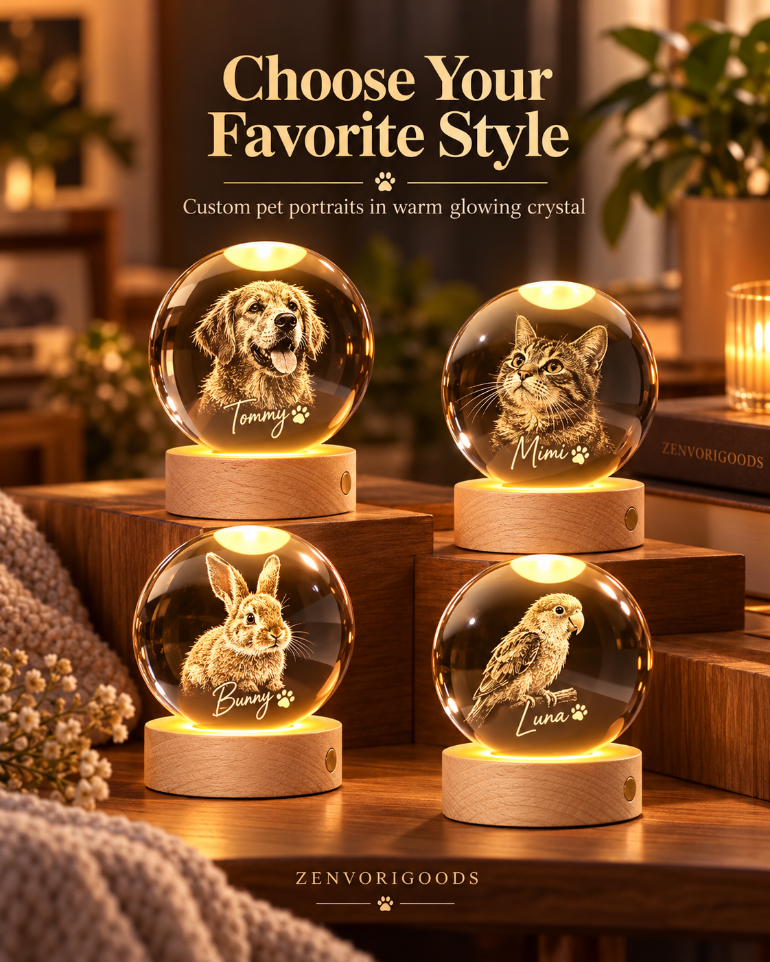 Personalized Pet Crystal Keepsake - Image 3