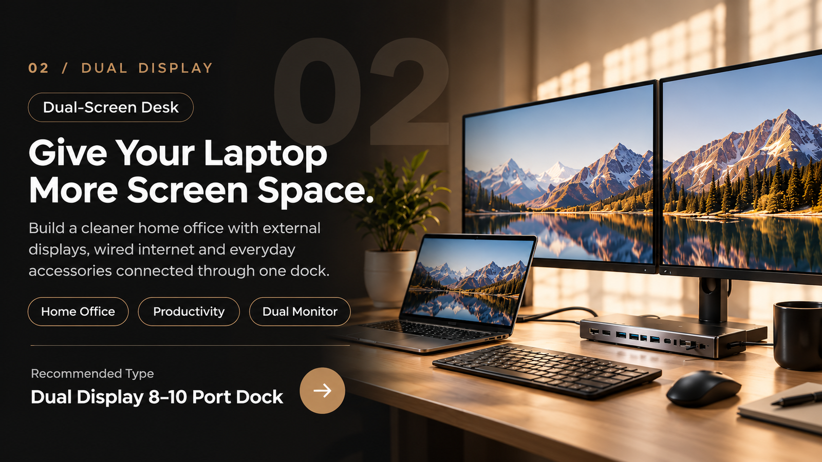 USB-C connectivity in a modern desk workspace