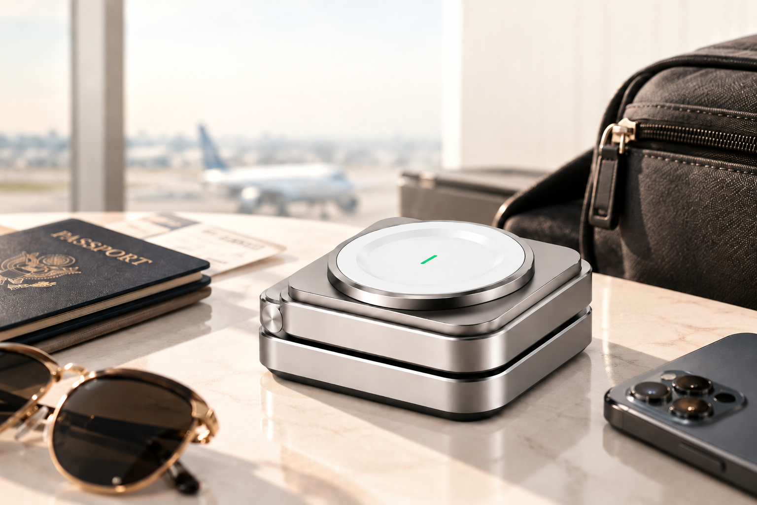 Foldable wireless charging station