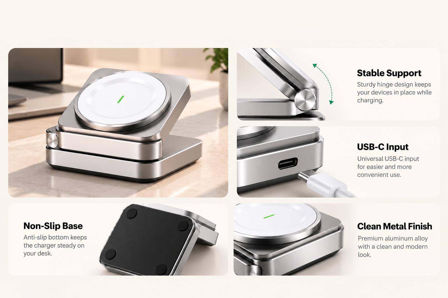 Wireless charging stand details