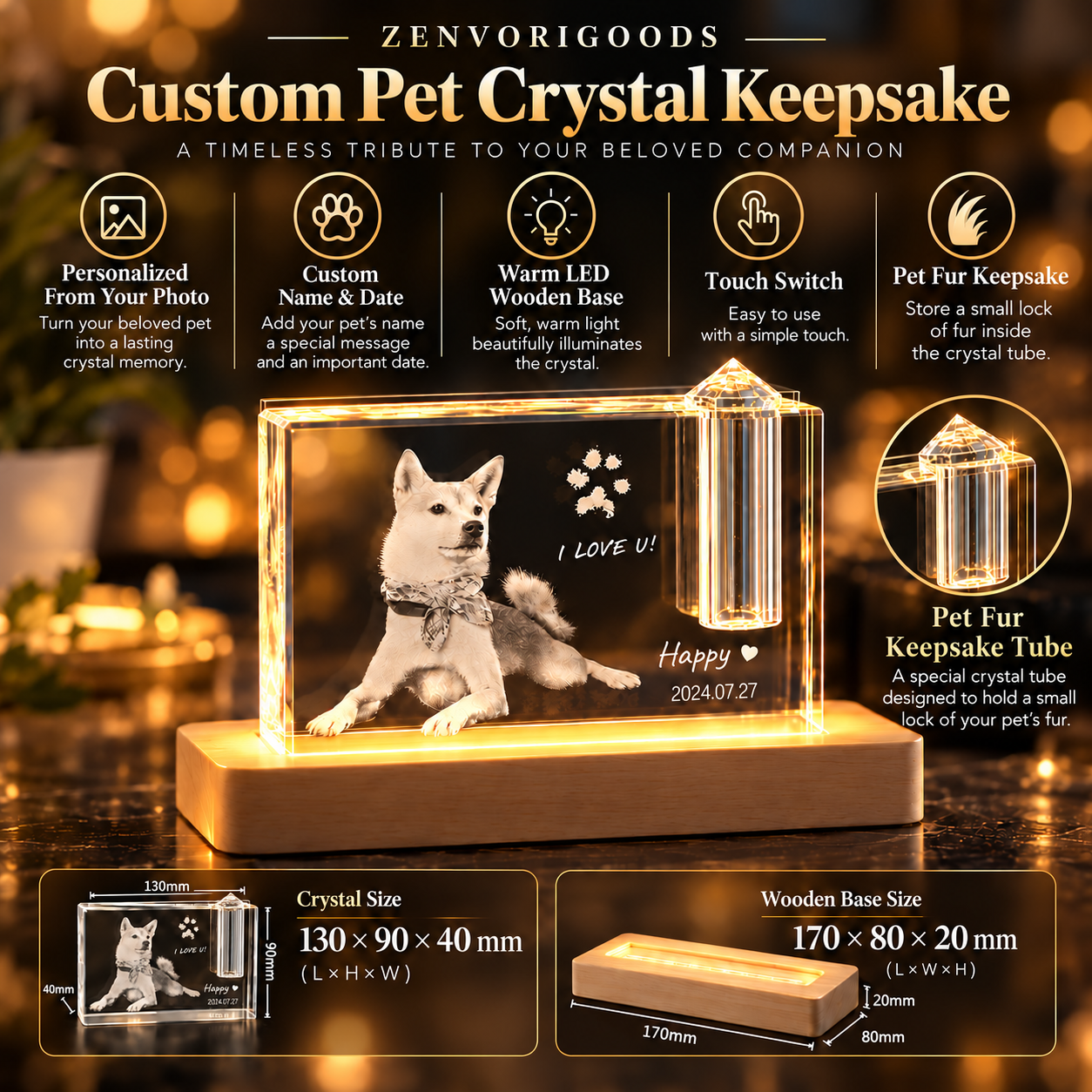 Pet Fur Keepsake Tube
