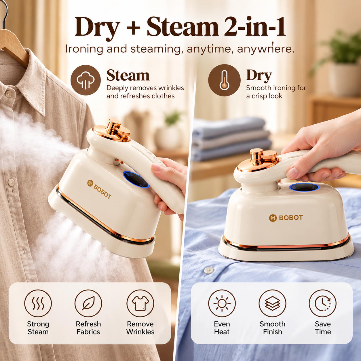 Steam and dry ironing