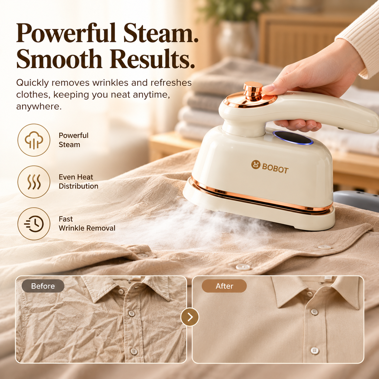 Powerful steam performance