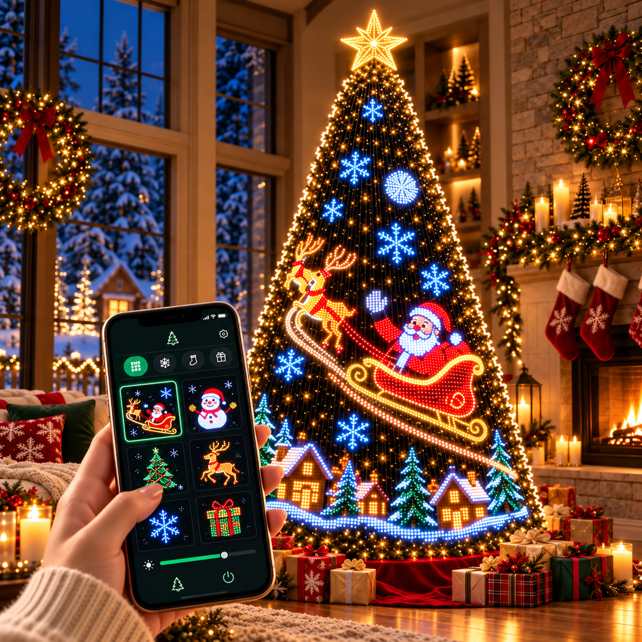 ZENVORIGOODS smart Christmas lights controlled from a phone