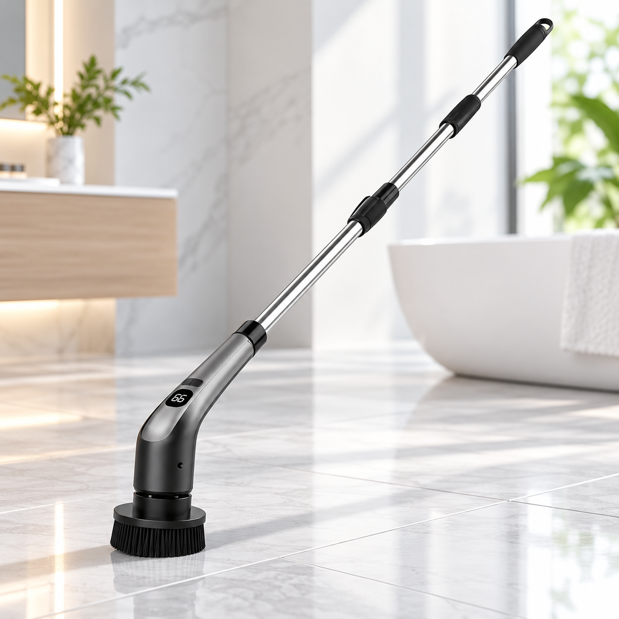 Cordless Electric Spin Scrubber with Extendable Handle